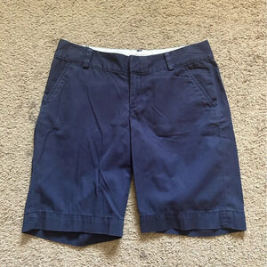 Lilly Pulitzer Chipper Navy Beach Twill Cotton Bermuda Shorts 10” inseam Size 4